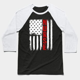 Nurses American Flag Nurses Day Baseball T-Shirt